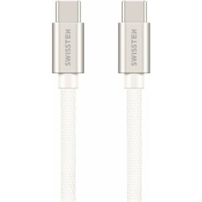 Swissten 71527209 Textile USB-C / USB-C 0,2m stříbrný