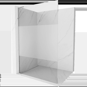 Mexen Kioto L душ стена Walk-in 80 x 200 cm, прозрачна/матова, хром - 800-080-103-01-35 (800-080-103-01-35)
