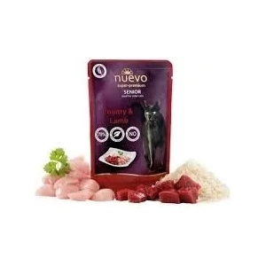 nuevo Chicken & Lamb Senior пауч с пилешко и агнешко месо за котки над 10 години 85gr