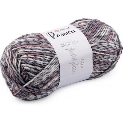 Pletací příze Passion 100 g, střední, 6 (1240) modrošedá