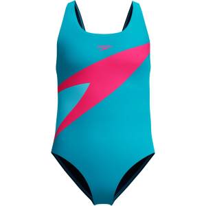 Speedo Детски бански костюм Speedo Kid's Hyperboom Butterfly Back One Piece Swimsuit - Mayan Blue/Margarita Pink - размер 140 (EU) (750-2734-0114)