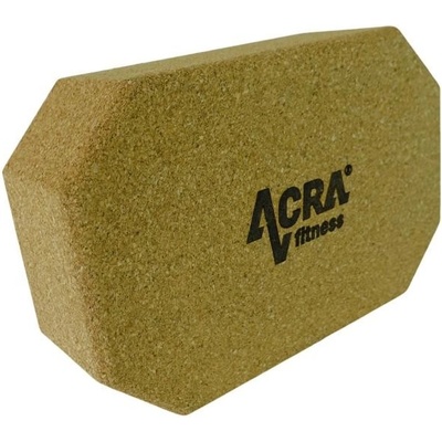 Acra Cork wood yoga block 22,2 x 14,5 x 7,5 cm