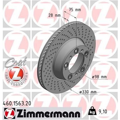 Brzdový kotúč ZIMMERMANN 460.1563.20