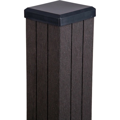 GroJa Sloupek na hotový plot vč. krytky k zabet. antracit 7 x 7 x 240 cm