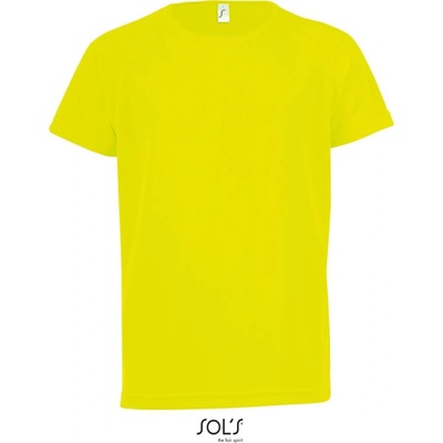 Sol's Collection tričko Sporty Kids COT-25116604585 žlutá neon