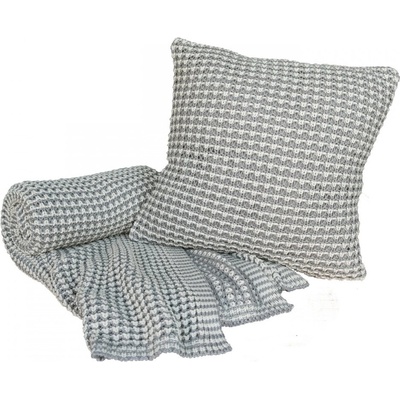 SCANquilt Deka pletená TOPAZ sivá smotanová 130x190