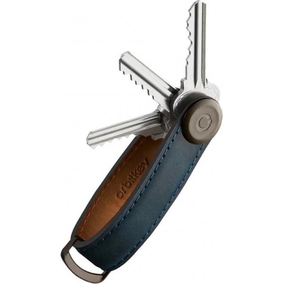 Klíčenka Kožená OrbitKey 2.0 Crazy Horse Marine Blue