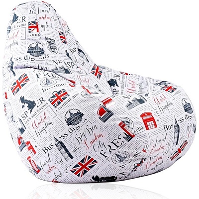 PUFRELAX Калъф за пуф круша, 160л. , Nirvana Light - Good Old News (COVER_PUF-G-NL-TEXP-GON)