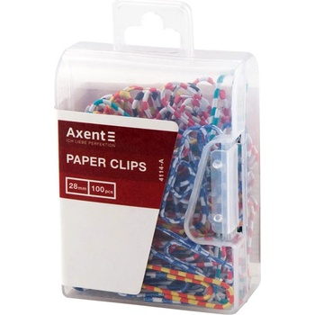 AXENT Кламери цветни 28 mm зебра Axent 100 бр (1903006-4114-A)