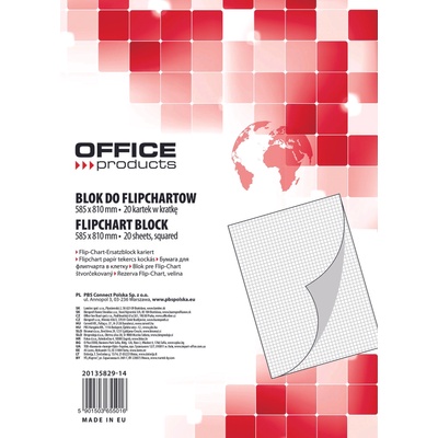 Office Products Блок с листа за флипчарт OP, 58.5х81cm, 20л, квадр (31220-А)