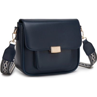 Miss Lulu dámska crossbody kabelka s tkaným popruhom navy