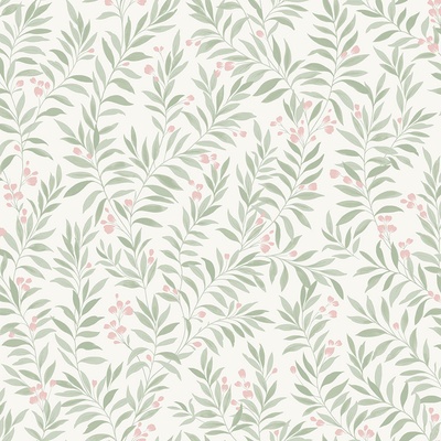 Wallfashion MN3409 Zelená vliesová tapeta na stenu vetvičky listy Maison rozmery 0,53 x 10,05 m