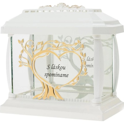 LAMPION PANTEON SRDCE BIELY /S LÁSKOU SPOMÍNAME/