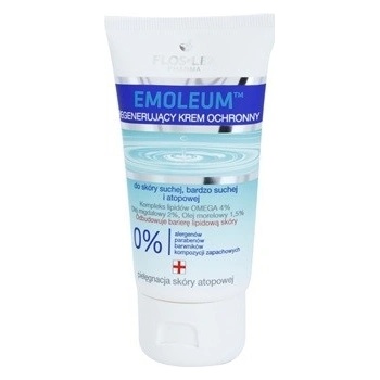 FlosLek Pharma Emoleum regenerační a ochranný krém na obličej a tělo Omega Lipid Complex 4% Almond Oil 2% Apricot Oil 1,5% 75 ml
