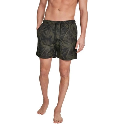 Urban Classics Бански гащета Urban classics Pattern swimming shorts - Green (Palm / Olive)