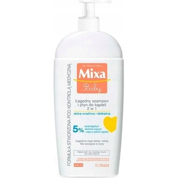 MIXA Detský jemný šampón a mlieko do kúpeľa 2v1 400 ml