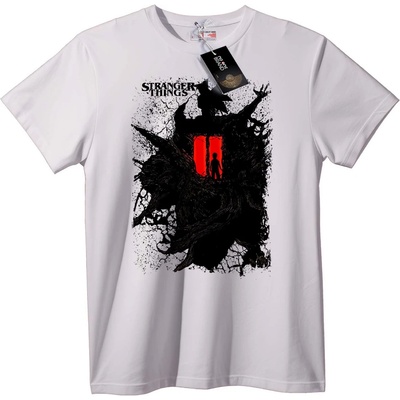 NOONEBRAND Тениска Stranger Things Червена врата - 4XL, White