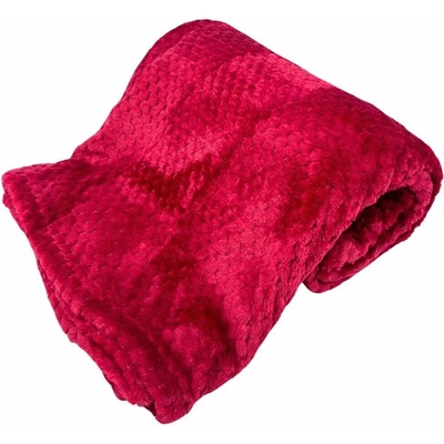 Home Elements Mikroflanelová deka 220 GSM Vínová Jacquard 150x200
