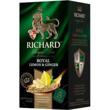 Richard Royal Lemon & Ginger bylinný čaj 25 vrecúšok