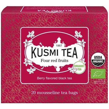 Kusmi Tea Черен чай Four Red Fruits в муселинови торбички 20 бр (21715A1120)