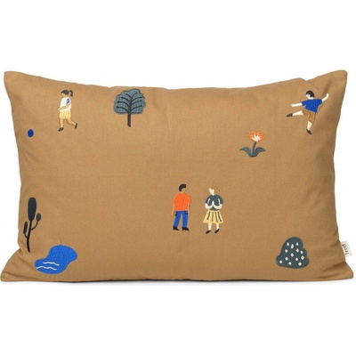 ferm Living Polštář s výplní The Park hnědá 60x40