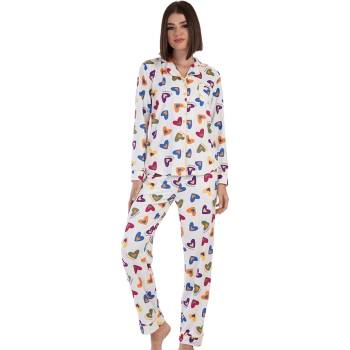 Image 1 of Дамска микро поларена пижама в екрю с цветни сърца