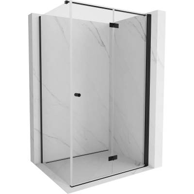 Mexen Mist-F преградна душ кабина дясна 100 x 90 см, прозрачна, черна (8A6T-100-090-70-00-P)