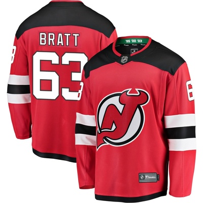 Fanatics Dres New Jersey Devils #63 Jesper Bratt Breakaway Alternate Jersey