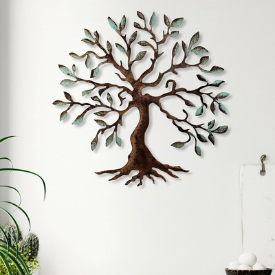 Wallity Nástěnná kovová dekorace Tree 1 vícebarevná