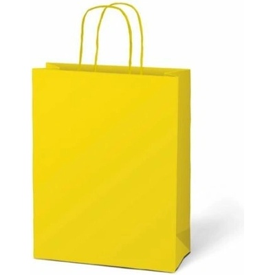 Taška dárková T5 kraft 260x320x100mm - žlutá