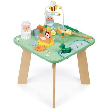 Janod - Детска дървена маса с активности - Поляна (J05327)