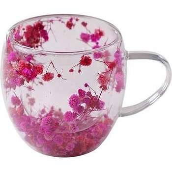 CupHup Стъклена термо чаша CupHup Passion Flower, Двойно дъно, Elunara (02-23)