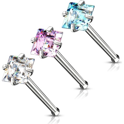 Šperky4U piercing do nosu čtvereček N0133Q