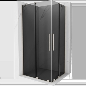 Mexen Velar Duo плъзгаща се душ кабина 100 x 90 см, графит, четкан никел - 871-100-090-42-97 (871-100-090-42-97)
