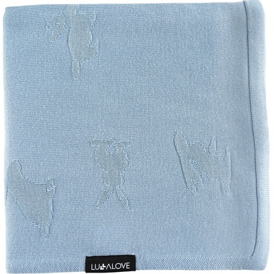 Lullalove Lehká bambusová dečka vzor Králíček Baby blue