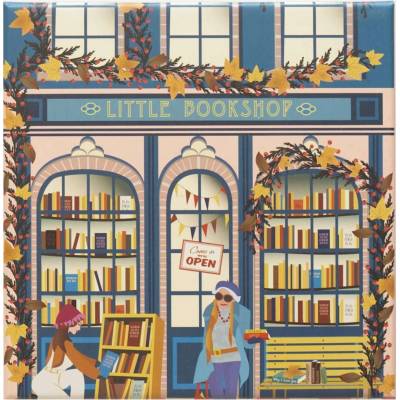ViSSEVASSE Little Bookshop modrá barva papír 150 dílků