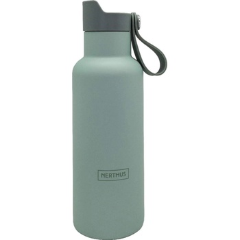 Nerthus 500 мл двустенна спортна бутилка в цвят каки с дръжка Click Cap Nerthus