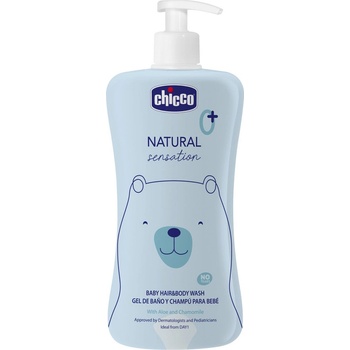 CHICCO Šampón na vlasy a telo Natural Sensation s aloe a kamilkou 500 ml, 0m+