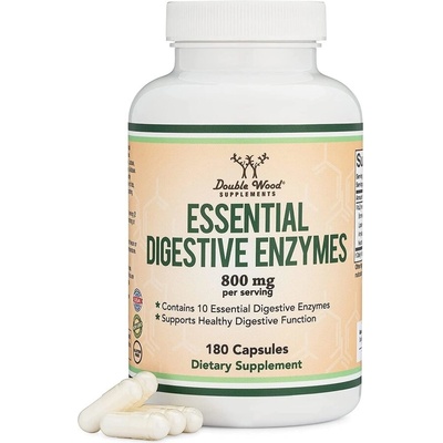 Double Wood Supplements Essential digestive enzymes - Храносмилателни ензими, 180 капсули Double Wood (XDFVB1 DW)