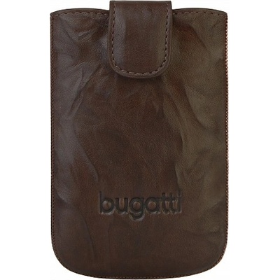 Bugatti Кожен калъф за Motorola Defy, Acer Liquid S100, BlackBerry 9800 Torch, Bold 9000, Bold 9700 и др. - Bugatti SlimCase Unique Leather Case L (кафяв)