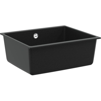vidaXL Мивка Черно 530 x 460 мм 80% Кварц и 20% Смола (42028424)