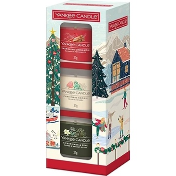Yankee Candle Christmas Classics вотивна свещ glass 3x37 гр