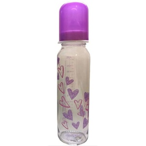 Baby-Nova Стъклено шише Baby Nova - 240 ml, розово (43705) - ozone
