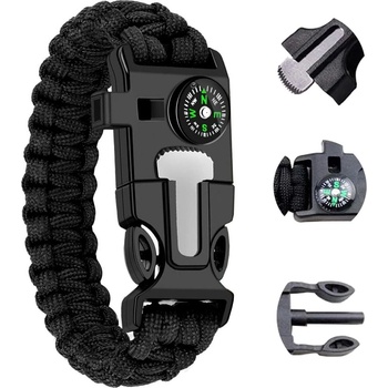 KPZ Outdoor Paracord 5 v 1 nastavitelný černá