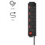 Hama 4 Plug 1,4 m Switch (223122)