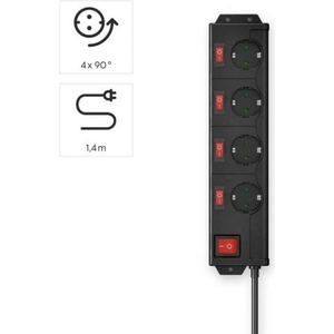 Hama 4 Plug 1,4 m Switch (223122)