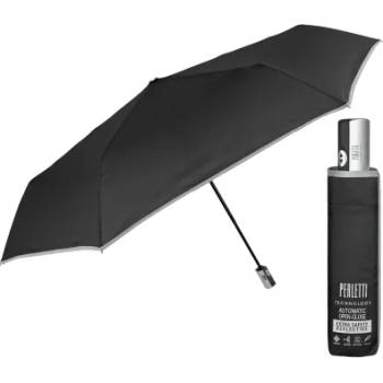 Компактен автоматичен Open-Close чадър Perletti Technology 21725, черен