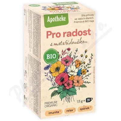 Apotheke BIO Pre radosť s materinou dúškou čaj 20 x 1,5 g