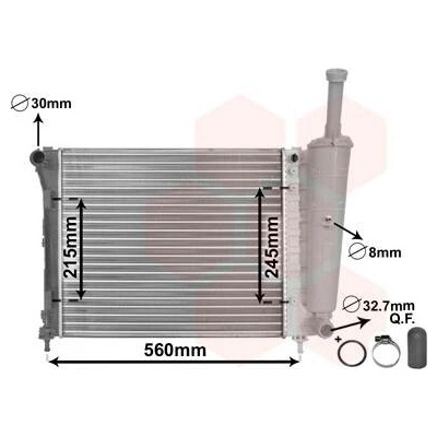 Chladič vody pro motor VAN WEZEL 17002345