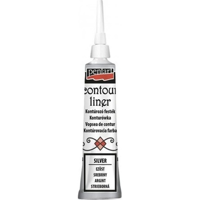 Pentart Konturovací liner metalický 20 ml STŘÍBRNÁ – Zboží Dáma